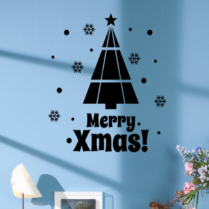 크리스마스 트리 시트지 카페 눈꽃 창문 스티커 ggcj780- 트리 시리즈1_2