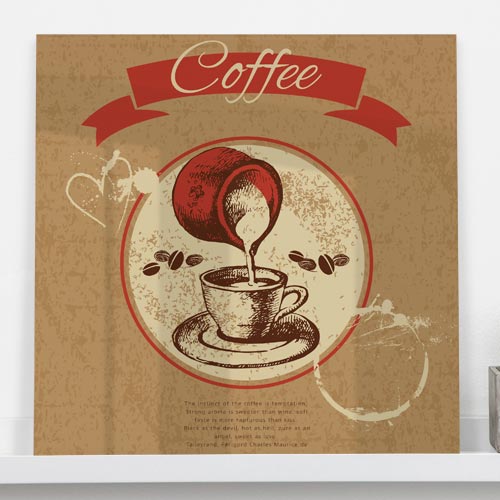카페 커피 홈카페 인테리어 디자인액자 인테리어액자 소품 인테리어소품 꾸미기 포인트 데코 ggch677-아크릴액자_빈티지커피1