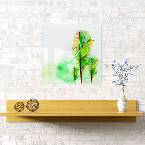 자연 푸른나무 네이처 식물 수채화 그림 데코 소품 인테리어 ck340-아크릴액자 푸른나무수채화