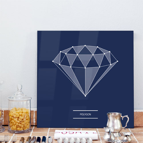 보라 다이아몬드 동그라미 구 네모 아크릴액자 아크릴 인테리어 소품 꾸미기 장식  cp297-아크릴액자 다각형모양2