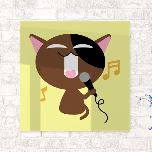 하루 일상 노래 디자인액자 스쿠버 기타 안경 학사모 cp306-아크릴액자 고양이의하루