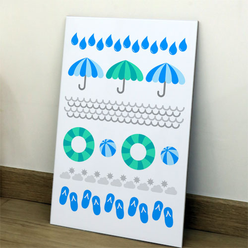 물방울 빗방울 장마 일러스트 디자인소품 디자인액자 물놀이 cp332-아크릴액자 여름패턴