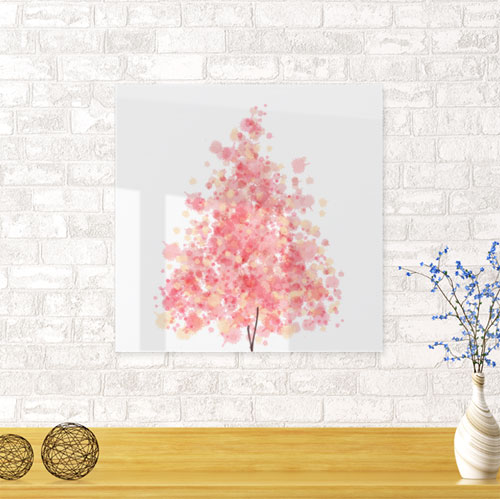 아크릴액자 액자 디자인 일러스트 효과 계절 느낌 분홍 식물 cp436-아크릴액자 봄을닮은꽃나무2