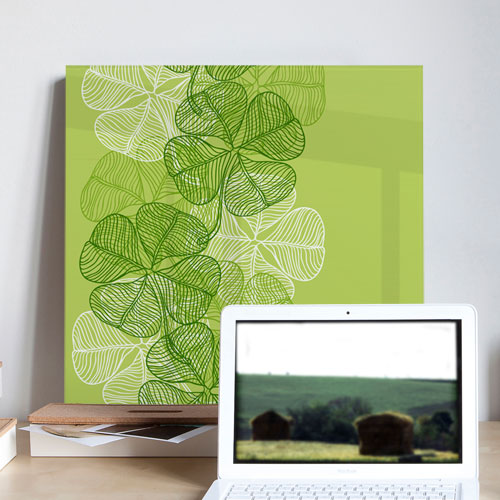 행복 행운 따뜻 포근 초록 식물 아크릴 액자 디자인 일러스트 거실 소품 cp575-아크릴액자 행운의네잎클로버