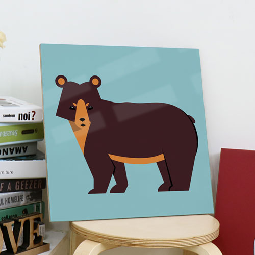아크릴 액자 디자인 인테리어 일러스트 곰 사자 동물 친구 동물원  cp588-아크릴액자 사자와곰