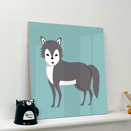 아크릴 액자 디자인 일러스트 인테리어 소품 동물  cp596-아크릴액자 늑대와여우와사슴