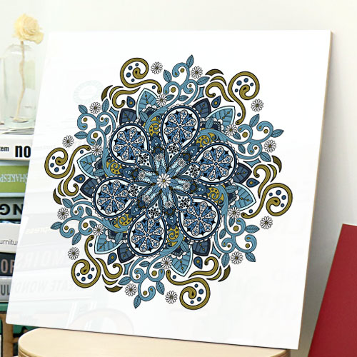 아크릴 액자 디자인 일러스트 인테리어 소품 문양 무늬 고풍 고딕 cp597-아크릴액자 매력있는꽃젠탱글