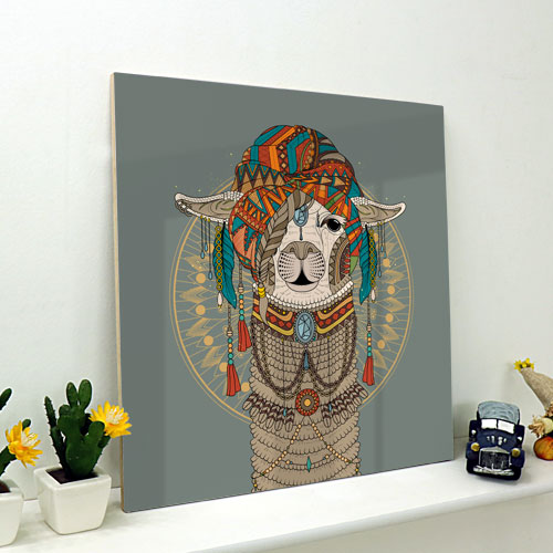 아크릴 액자 디자인 인테리어 일러스트 소품 무늬 동물  cp616-아크릴액자 행복한알파카