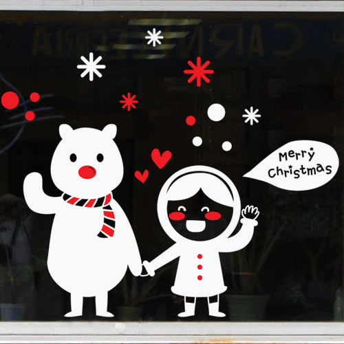 크리스마스시트지 유리 창문 데코 스티커 눈꽃 눈결정 눈송이 스티커 cr045-하이크리스마스(대형)