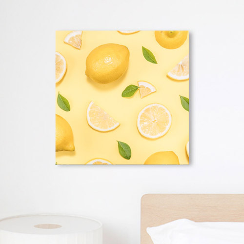 디자인액자 인테리어액자 레몬 과일 패턴 노랑 생과일 인테리어소품 디자인소품 벽면인테리어 벽걸이액자 cu201-레몬레몬 소형노프레임