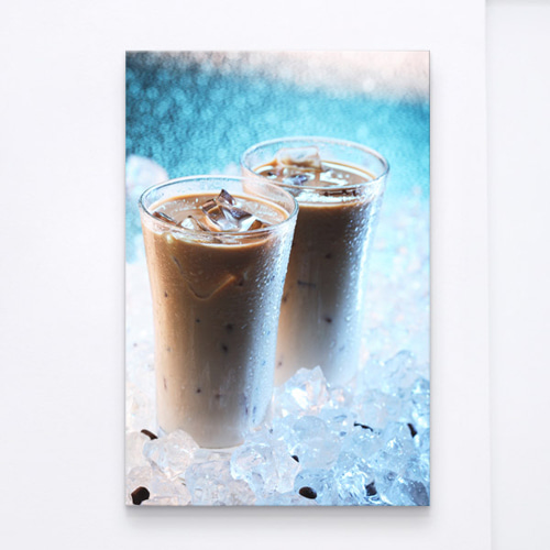 중형노프레임 캔버스액자 인테리어디자인데코소품 벽걸이 커피 얼음 여름 디저트 음료 까페 cv221-카페에서시원한아메리카노