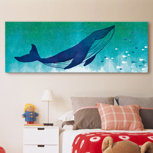 인테리어액자 범고래 해저 물고기 강 동물 디자인액자 인테리어소품 벽면인테리어 디자인소품 cw909-고래의꿈꾸는바다 대형노프레임