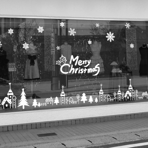크리스마스시트지 유리 창문 데코 스티커 눈꽃 눈결정 눈송이 스티커 id025-눈꽃눈내리는날