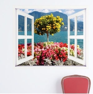 포인트시트지 거실시트지 매장시트지 ik254-바다에핀꽃나무