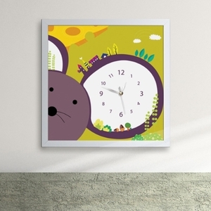 인테리어 벽시계 디자인액자시계 집들이선물 개업집선물 cy181-아이들을 위한 시계04_생쥐와 치즈 액자시계