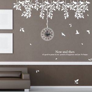 디자인벽시계 인테리어벽시계 벽시계 스티커 im331-조용한숲속의아침_그래픽시계(중형) 