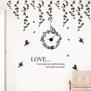 벽시계스티커 디자인벽시계 인테리어벽시계 cm158-사랑이 가득한 화환시계(중형) 