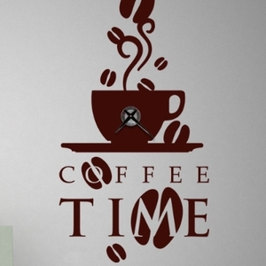 벽시계스티커 디자인벽시계 인테리어벽시계 ph068-커피타임시계(중형) 