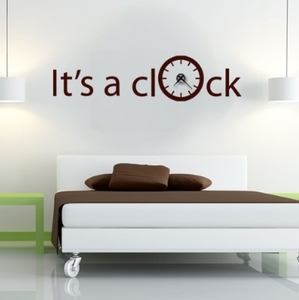 벽시계 스티커 디자인벽시계 인테리어벽시계 ph065-그것은시계입니다(중형) 