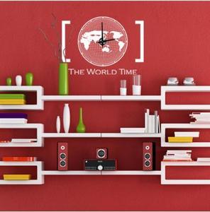 벽시계 스티커 디자인벽시계 인테리어벽시계 ik204-지구본그래픽시계(대형) 