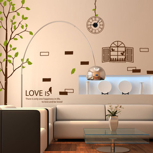 벽시계 스티커 디자인벽시계 인테리어벽시계 pa113-자작나무숲의정원그래픽시계(중형) 