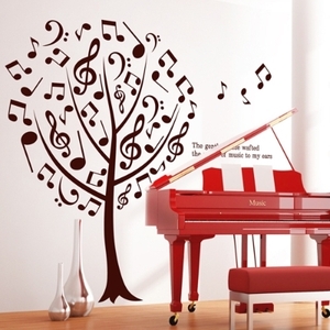피아노학원스티커 피아노 창문 포인트스티커 cm139-음표나무 