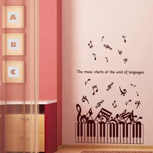 피아노학원 벽면 스티커 피아노 창문 포인트스티커 어린이집 유치원  cm363-음악의시작