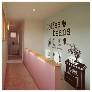 카페유리창스티커 커피유리창시트지 커피숍레터링스티커 커피숍선팅지 im016-Coffee beans(대형) 