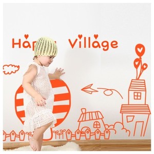 어린이집 벽면환경구성 어린이집시트지 어린이집벽면스티커 카페유리창스티커 pb070-행복한마을B타입-(big) 