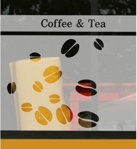 커피콩모양시트지 커피콩시트지 gim004-반투명유리디자인2-Cafe 시리즈