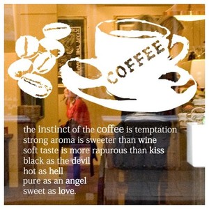 카페스티커 까페 시트지 커피숍 스티커  pb115-COFFEE 