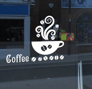 카페스티커 까페 시트지 커피숍 스티커  pa168-커피(소형) 