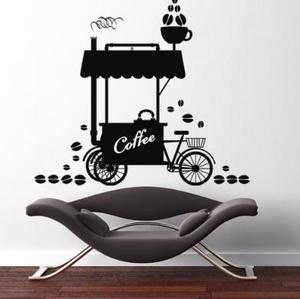 카페스티커 까페 시트지 커피숍 스티커  pa133-신선한원두내리는카페1(중형) 