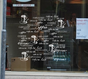 카페스티커 까페 시트지 커피숍 스티커 ik216-커피메뉴 
