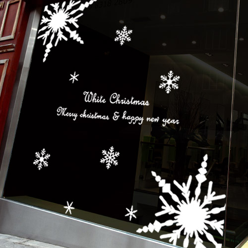 크리스마스 대형 눈꽃 눈송이 눈알갱이 스티커 창문 유리 시트지 ggis730 왕 눈송이