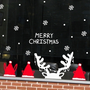 성탄절 크리스마스 창문 스티커 루돌프 트리 산타 겨울 환경 시트지 cggj632 산타와 숨바꼭질