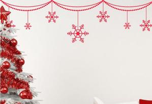 크리스마스 창문 스티커 크리스마스시트지 대형 크리스마스창문시트지 유리크리스마스시트지 크리스마스유리스티커 ig082-눈꽃무늬패턴레이스