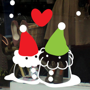 크리스마스 시트지 유리 스티커 트리시트지 눈사람스티커 창문 유리창 카페스티커 mk-130 사랑의 산타
