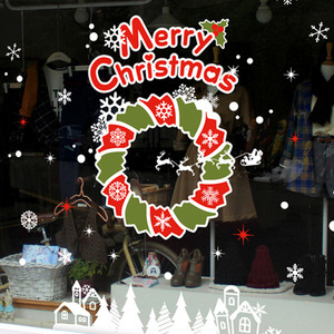 크리스마스 시트지 유리 스티커 트리시트지 눈사람스티커 창문 유리창 카페스티커 mk-122 에브리원 크리스마스(대형)
