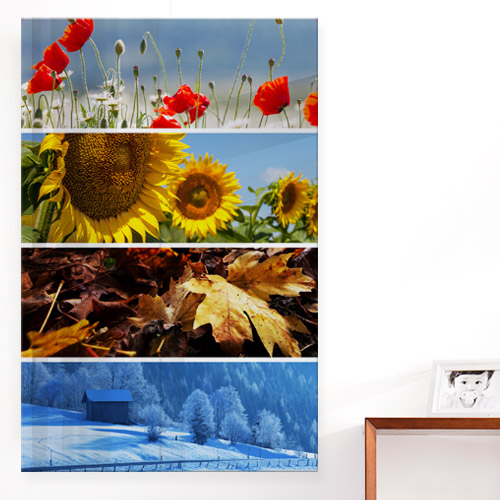 아크릴액자꽃그림 꽃그림액자 풍수지리 액자 디자인액자 해바라기그림풍수  풍수 cs354-아크릴액자 사계절