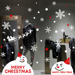 성탄절대형시트지 대형 크리스마스시트지 카페 크리스마스 장식 스티커 창문시트지 cmi303-눈사람의 크리스마스