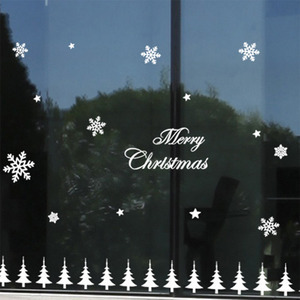 크리스마스 데코스티커 대형 창문 유리 시트지 유리창 스티커 카페크리스마스장식 cmi020-크리스마스 눈내리는 숲속마을