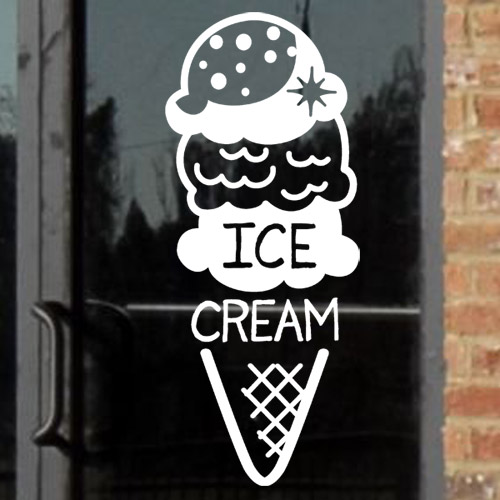 포인트스티커 아이스 차가운 여름 계절 소프트아이스크림 인테리어 카페 매장 데코 콘 pj087-맛좋은아이스크림