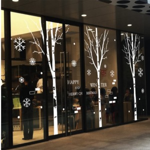 크리스마스 성탄절 X-mas 대형 시트지 창문꾸미기 트리 스티커 유리시트지 gmcj641-행복한 겨울나무