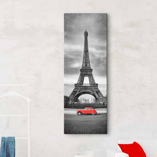 인테리어 디자인 액자 소품 벽면 벽걸이 에펠탑 도시 빨강자동차 유럽 명소 관광 랜드마크 포인트 cu306-파리의흑백풍경 대형노프레임