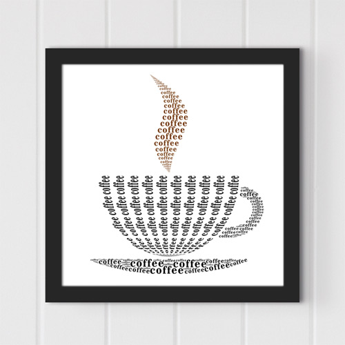 액자 인테리어액자 벽걸이 카페 잔 컵 레터링 글씨 문구 영문 coffee 패턴 무늬 ggcu499-커피한잔 인테리어액자