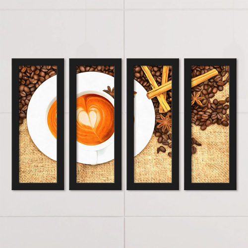 액자 인테리어액자 벽걸이 카페 커피 카푸치노 라뗴 원두 크림 아트 커피숍 까페 ggiv189-부드러운카페라뗴 액자세트