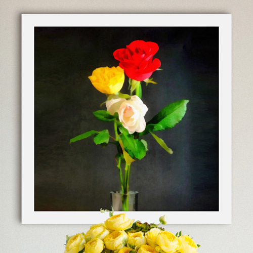 디자인 벽면 데코 소품 식물 꽃병 플라워 꽃 서양란 카라 장미 카네이션 잎사귀 장식 iw831-화병 인테리어액자