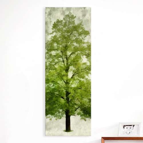 캔버스액자  나무 식물 자연 그림 봄 여름 잎사귀 풍경 iw874-거대초록나무 대형노프레임