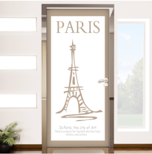 현관시트지 현관문시트지 맞춤주문제작 io210-예술의 도시 파리의 에펠탑